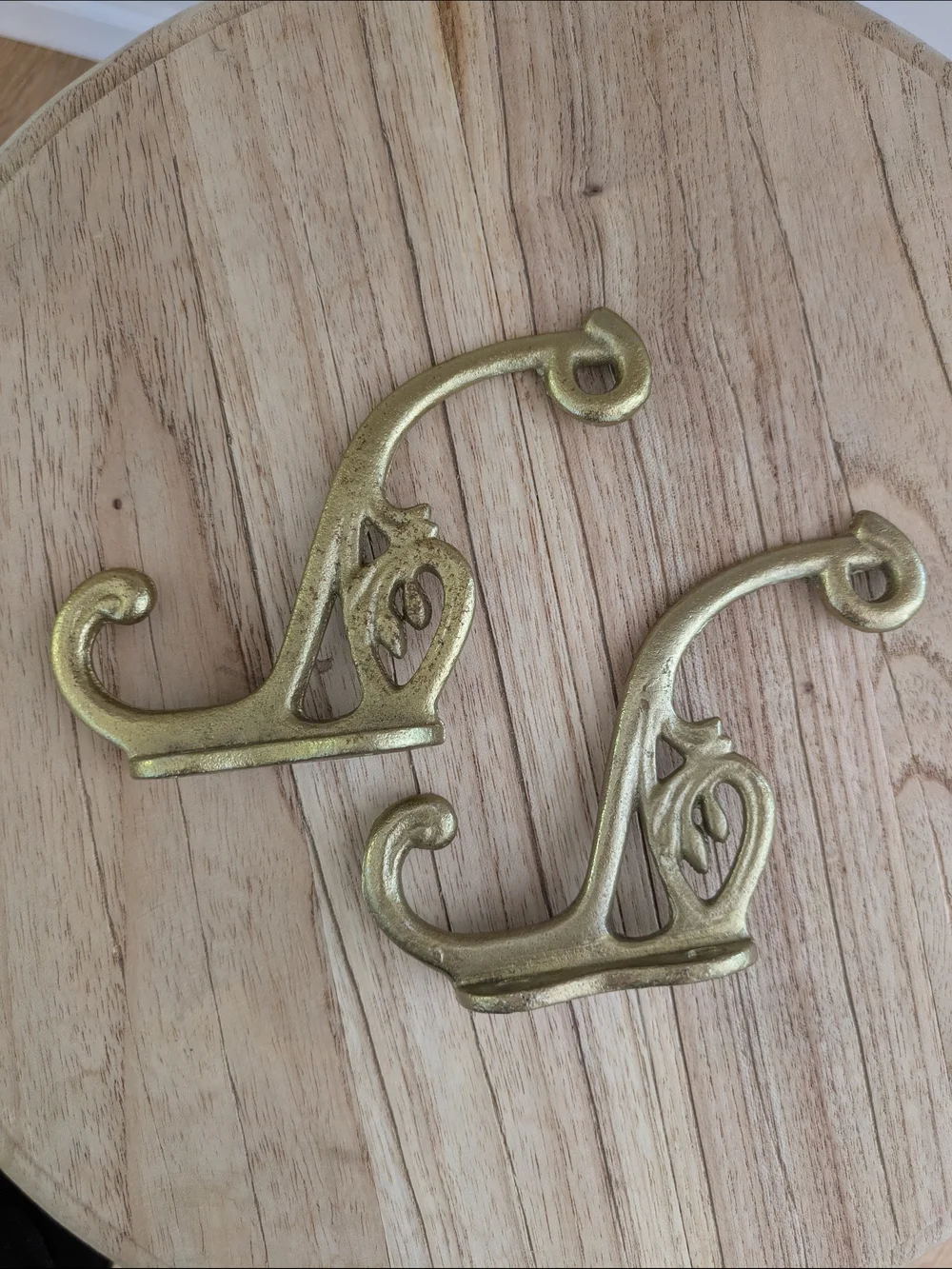 Anthropologie Set Of 2 Decorative Metal Wall Hook Antique Look